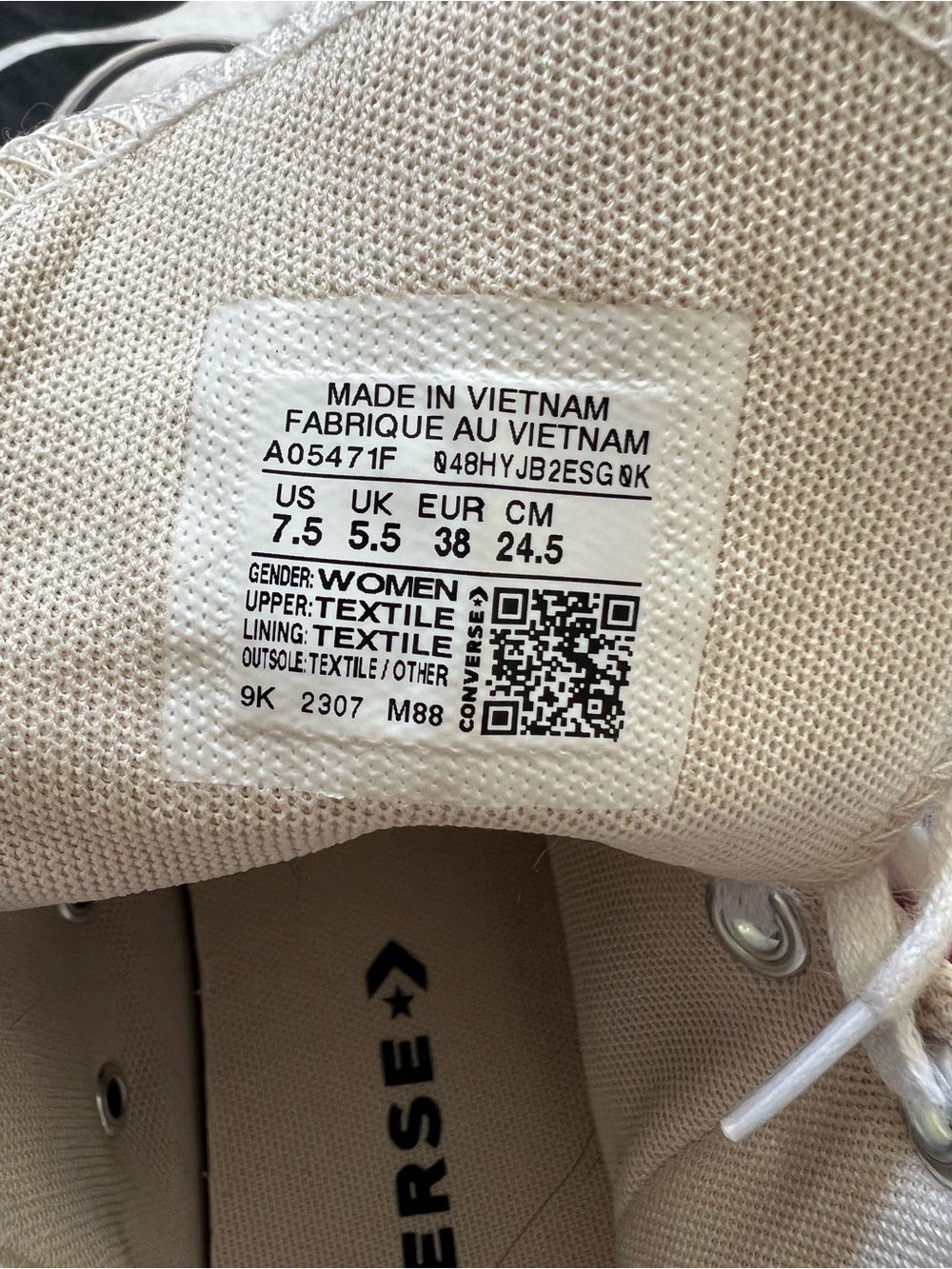 Converse High Top Platform Canvas Sneakers - 7.5 - Picture 6 of 6